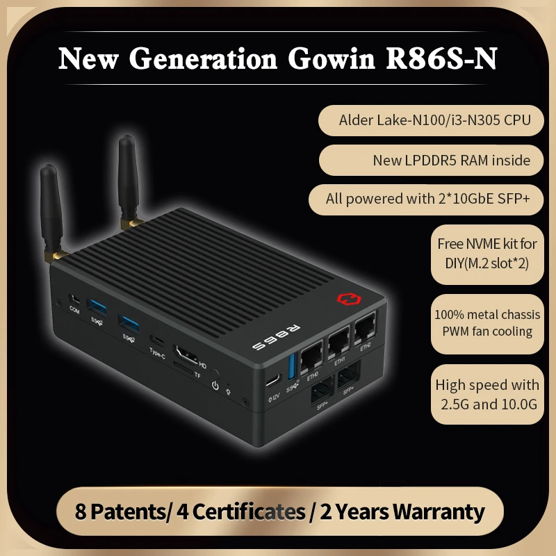 Gowin R86S-N305B Firewall Router All in One Mini PC With Intel - Image 4