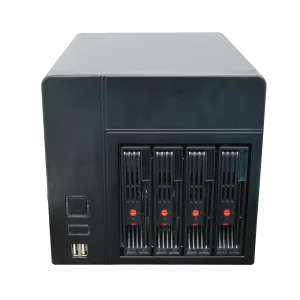 NAS Storage Server 4 Bays N95 N100 N150 CPU Dual 2.5G LAN DDR4 RAM M.2 2.5 3.5 Inch SSD 4K Display for Business Office Use
