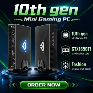 EGLOBAL Pc Gamer Core I9 10900F I7 10700F I5 10400F GTX 1650Ti 4GB GDDR6 4K Mini Gaming Computer HD DP DVI 3*Display Mini PC