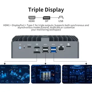Topton X4S2 Industrial Fanless Mini PC Intel i7 1255U i5 1235U 2×10G
